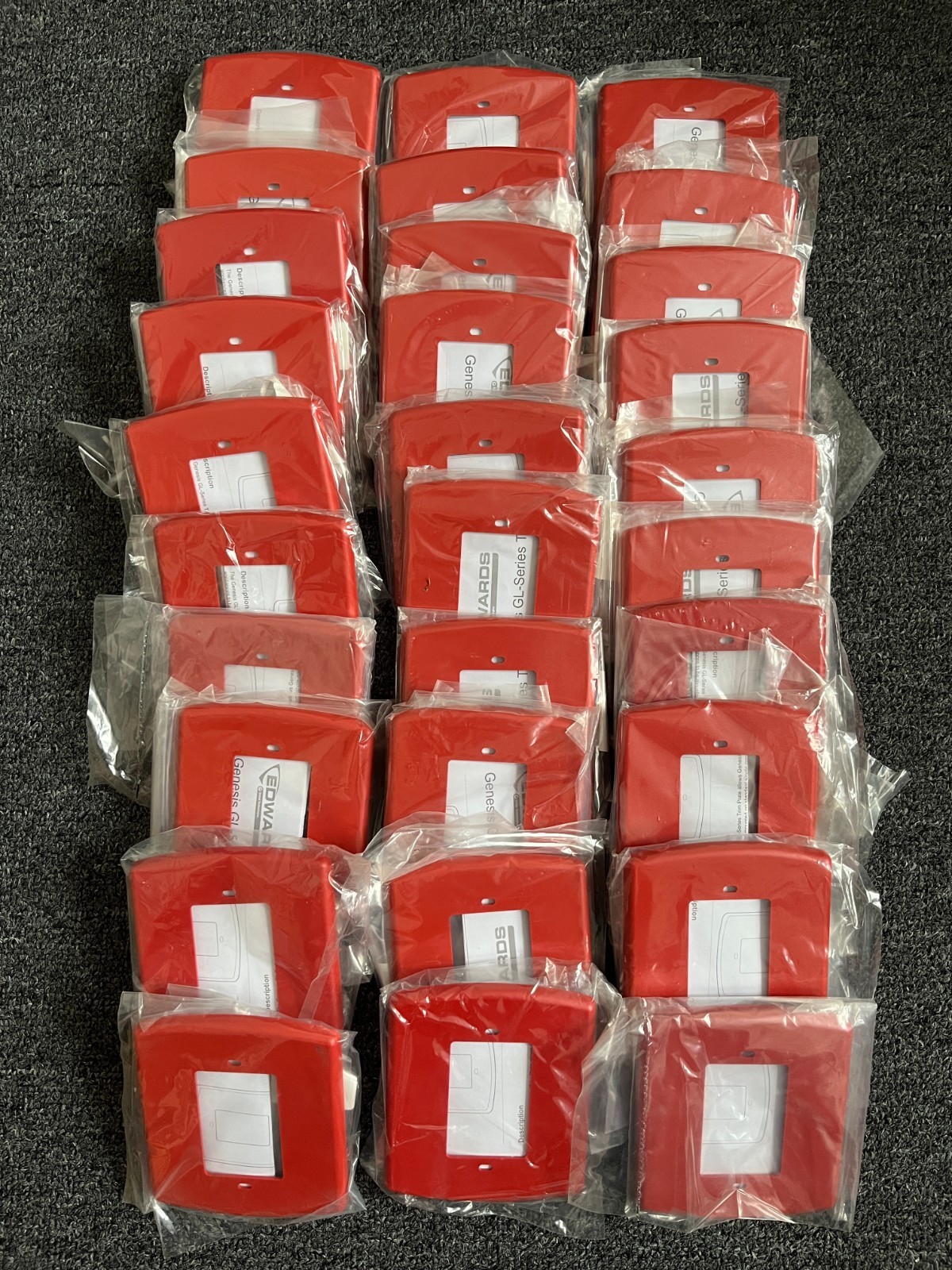 (1x) Edwards EST GL1RN-TP Red Trim Plate for Genesis Series Signals NEW SEALED