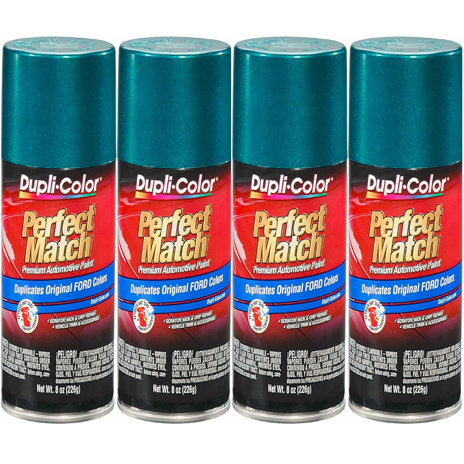 Duplicolor BFM0345 Perfect Match Automotive Paint for Ford Pacific Green 8oz 4pc