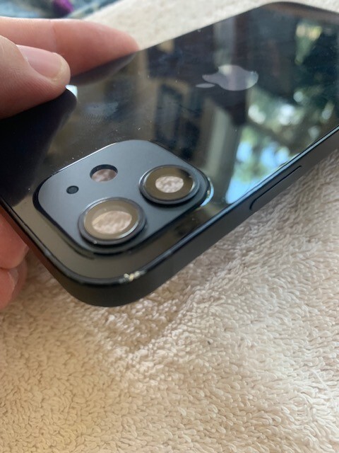 Apple iPhone 12 rear housing back glass chasis black ( C )