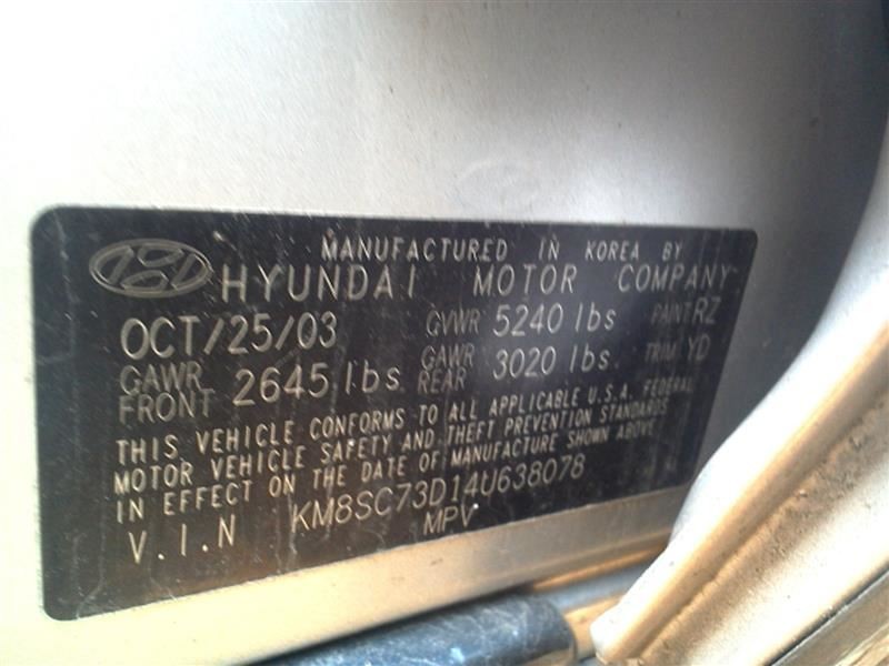 Driver Left Front Spindle Knuckle With ABS Fits 02-04 Santa Fe 162080