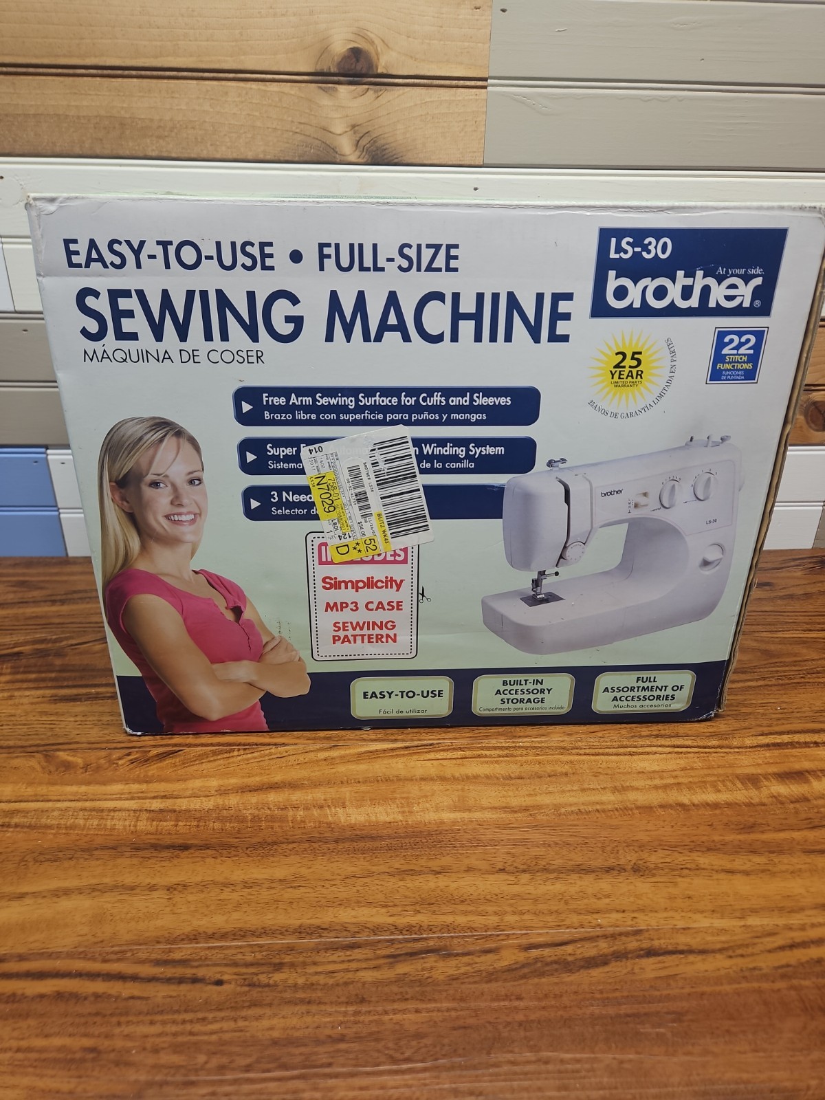 Brother LS-30 Sewing Machine Tested Working w/ Pedal & Orginal Box
