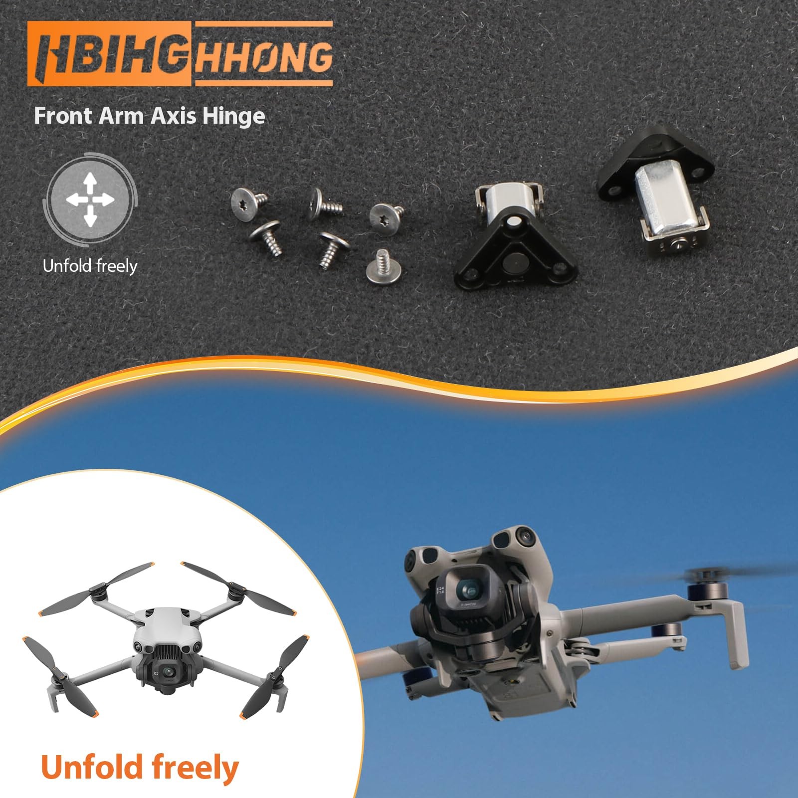 2Pcs Front Arm Axis Replacement for DJI Mini 5 pro Shaft Screws...