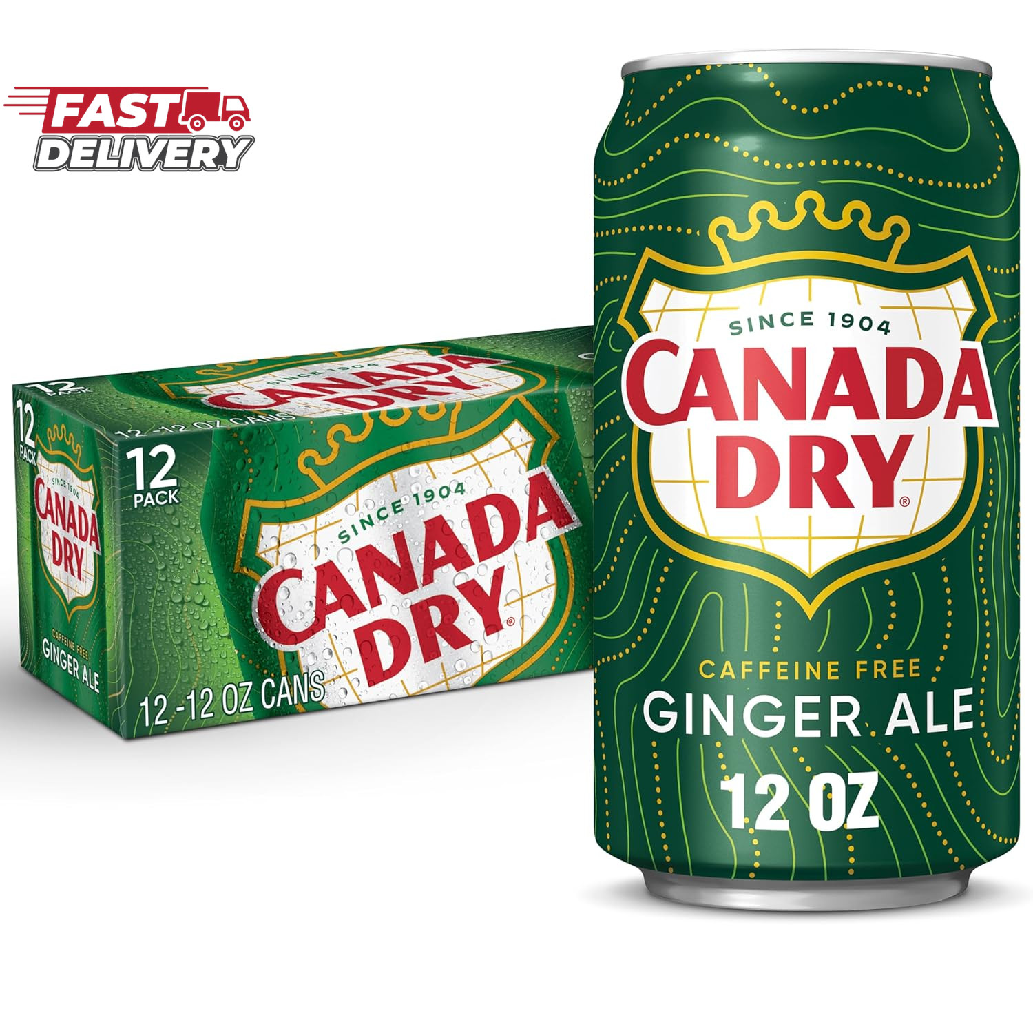 Canada Dry Ginger Ale Soda, 12 Fl Oz Cans, 12 Pack