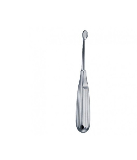 Spratt-Brun Bone Curette, 9", Straight, Oval Cup, 2.8 x 4.5mm, Size: 3/0