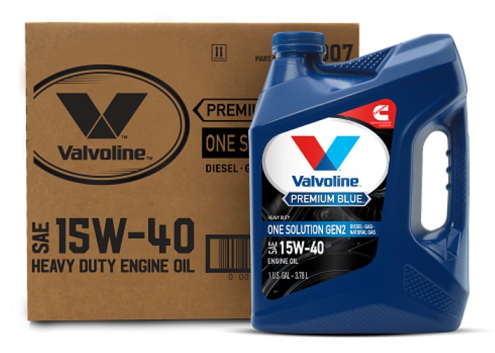 Valvoline Premium Blue Gen2 15W40 Diesel Engine Oil; Case of 3 -1 Gal Bottles