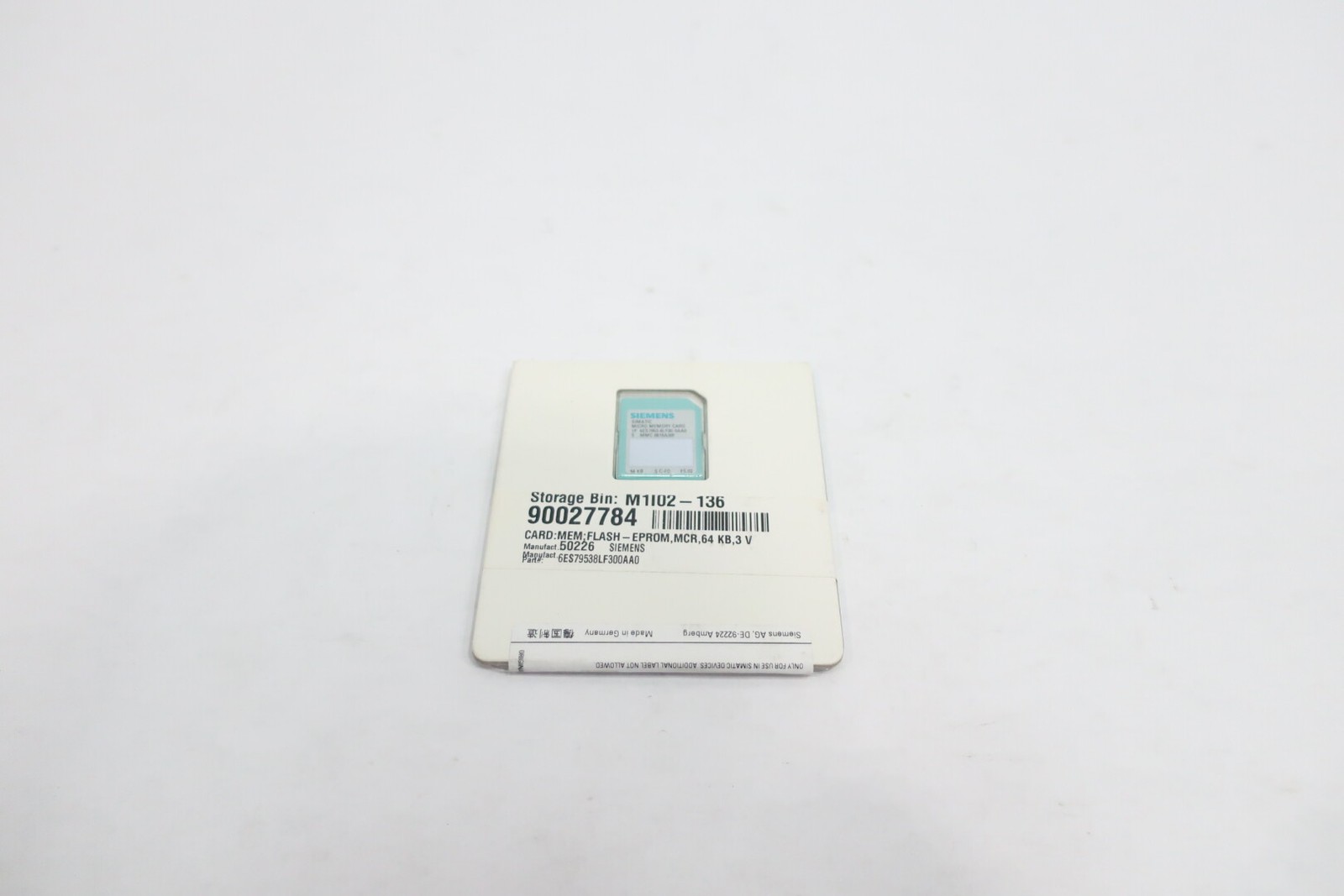 Siemens 6ES7953-8LF30-0AA0 Simatic S7 Micro Memory Card 64kb