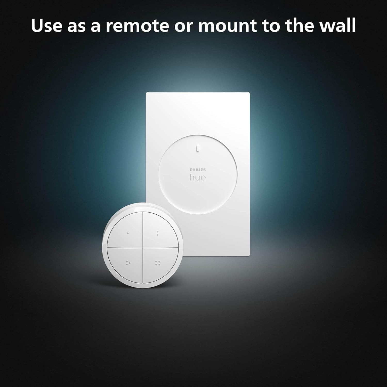 Wall Tap Dial Light Switch, Portable, White - 1 Pack - Requires Lights and Bridg