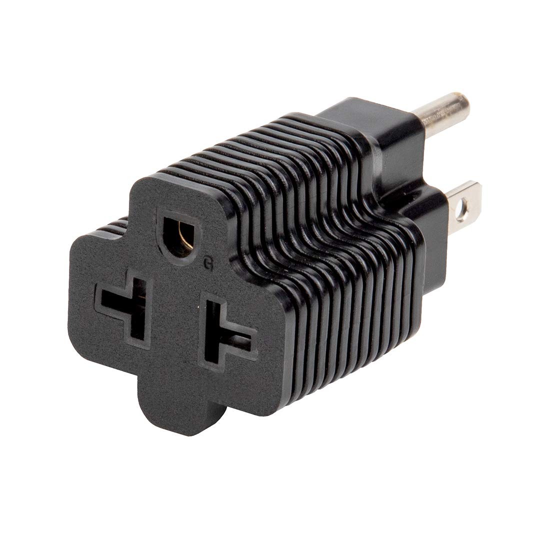 [4-in-1]15 Amp Household AC Plug to 20 Amp T Blade Female Adapter Nema 5-15P to