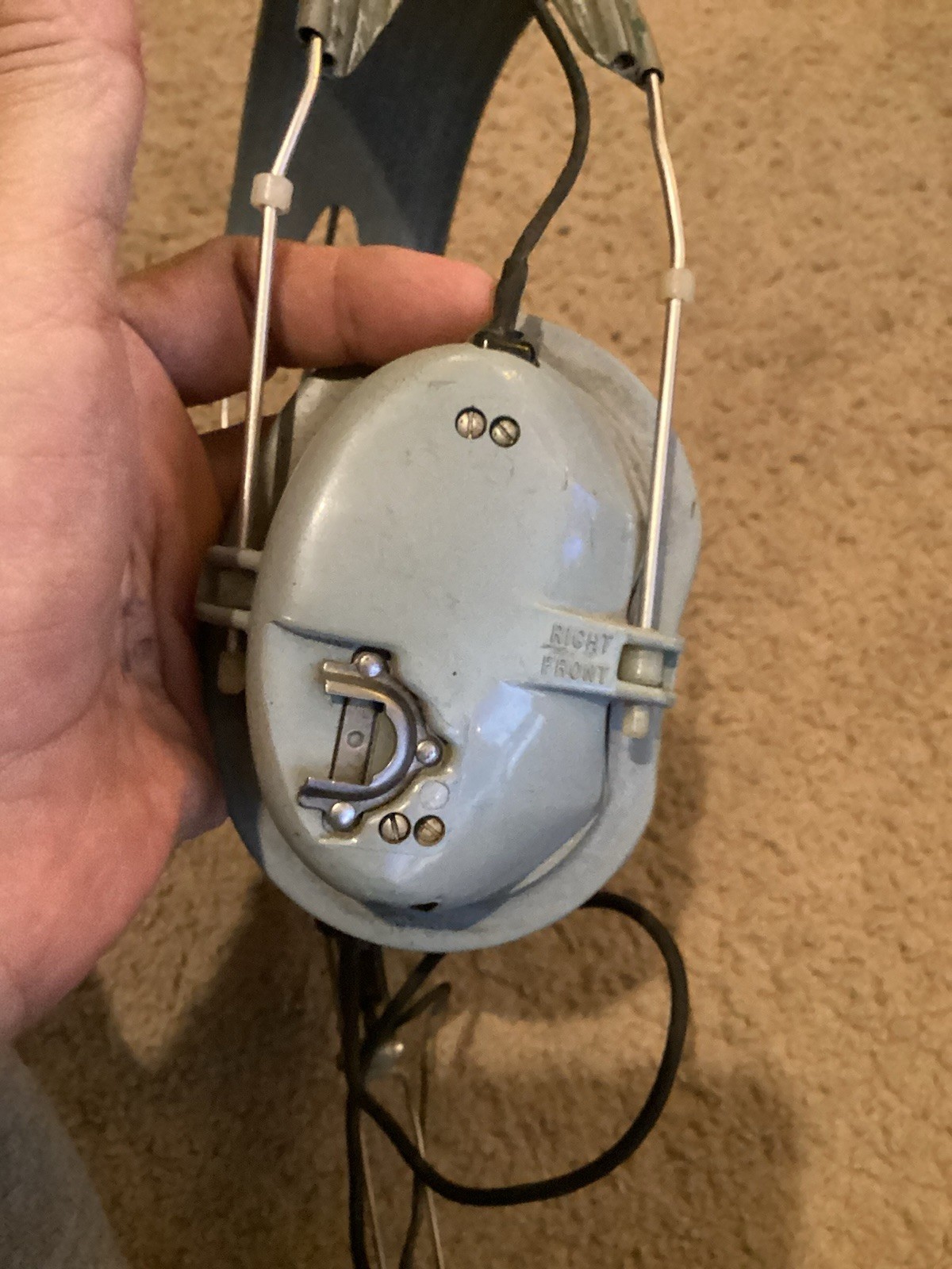 Vintage Astrocom 10175 Mx-2507 AIC Pilots Aviation Comms Headset + Mic Untested