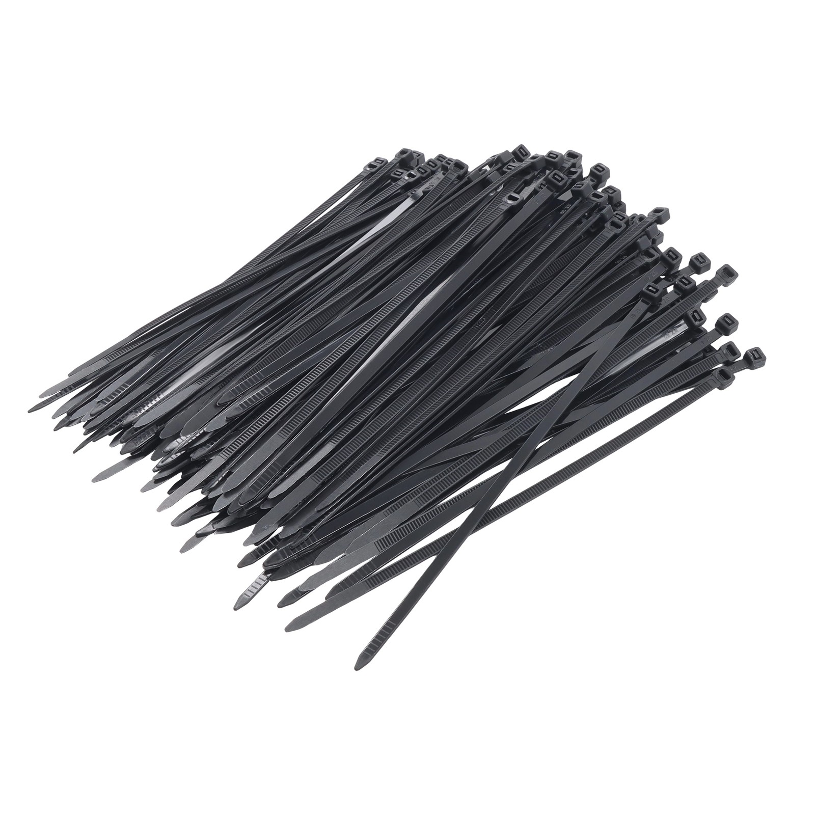 8 Inches, 65 lb Tensile Strength, Self-locking Nylon Cable Ties, Black, 1200Pcs