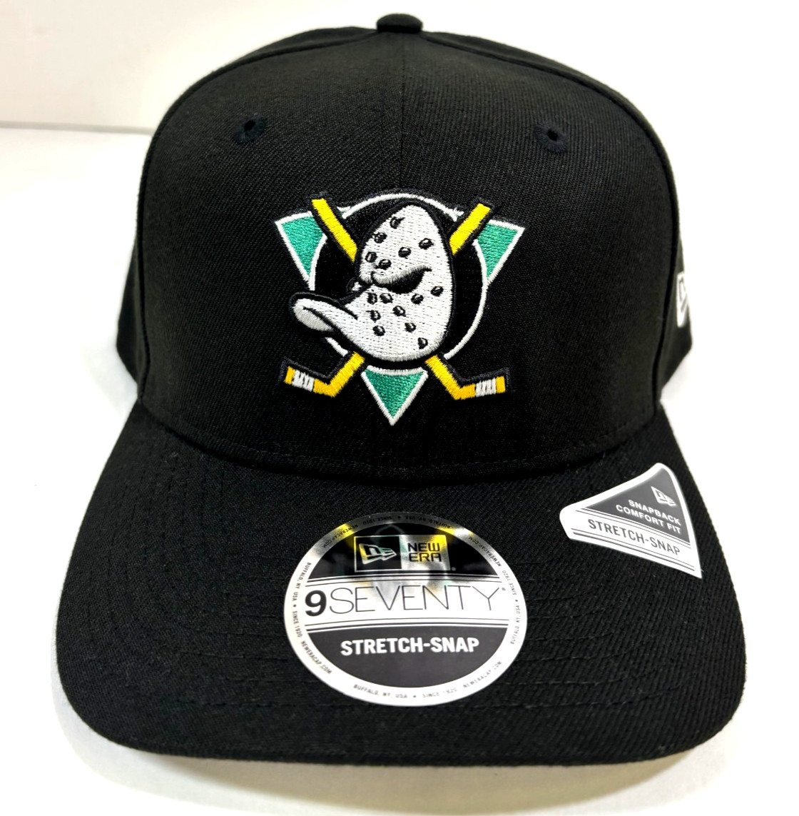 Anaheim Ducks NHL NE Stretch-Snap Snapback Hat~ Black