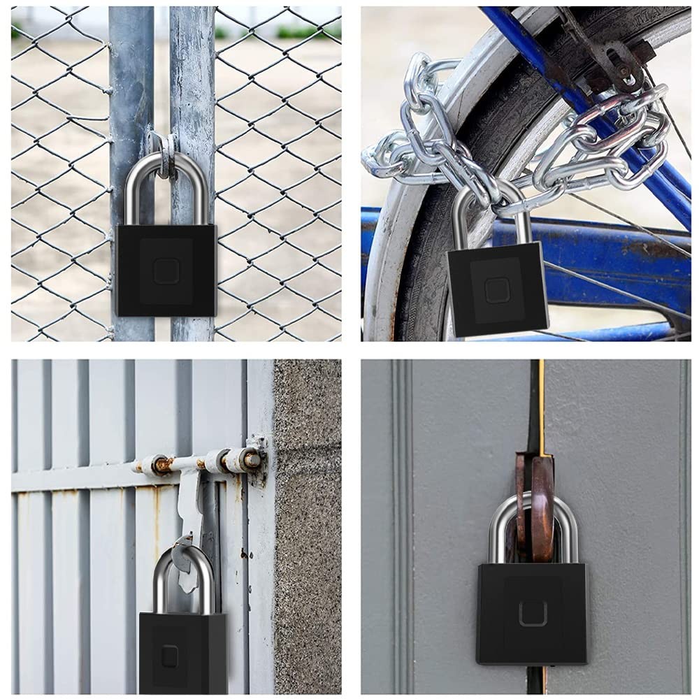 Gate Padlock Combination Padlock Fingerprint Phone App Locker Lock Elinksmart -