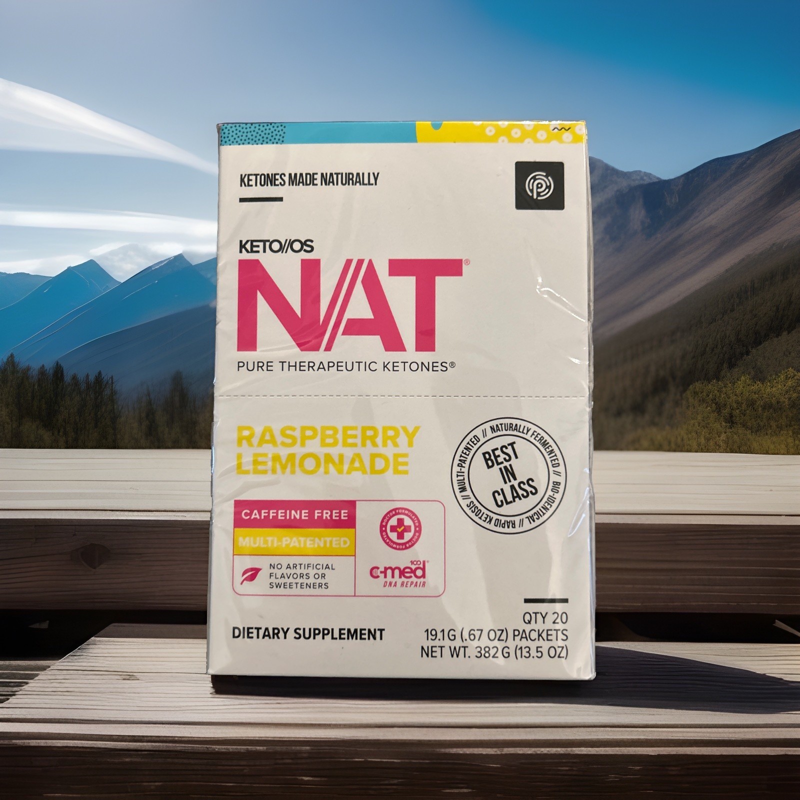 PRUVIT Ketones NAT 20 PK Caffeine Free RASPBERRY LEMONADE.  EXP:07/2027