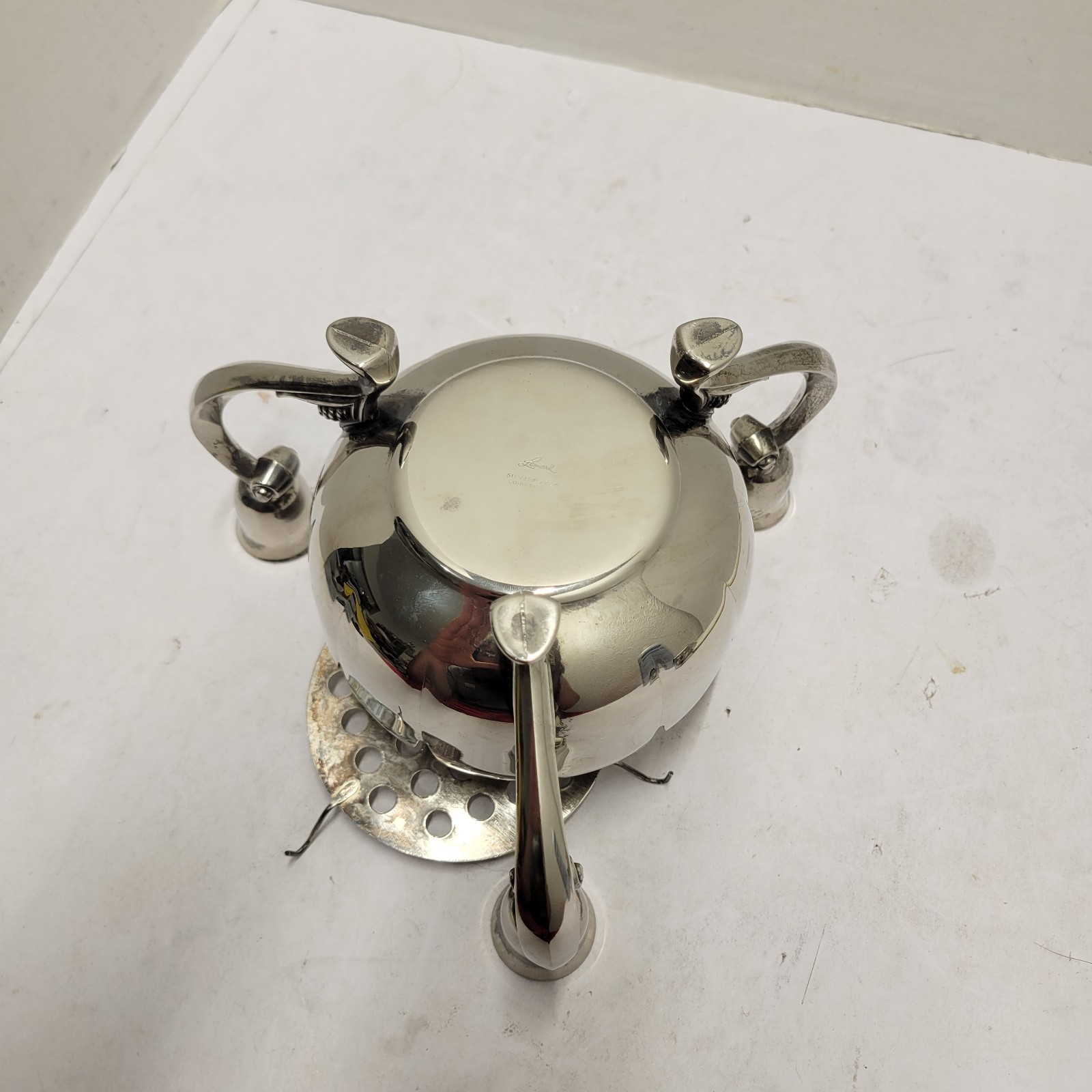 Leonard Silver Plated Centerpiece Footed Candle Candelabra Stand Flower Holder