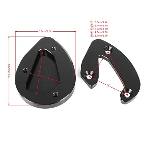 Worldmotop Motorcycle Kickstand Pad Support Foot Pad Replacement for Ducati red