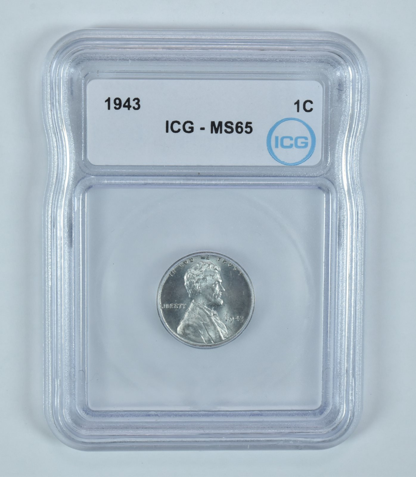 1943 Lincoln Wheat Cent MS65 ICG