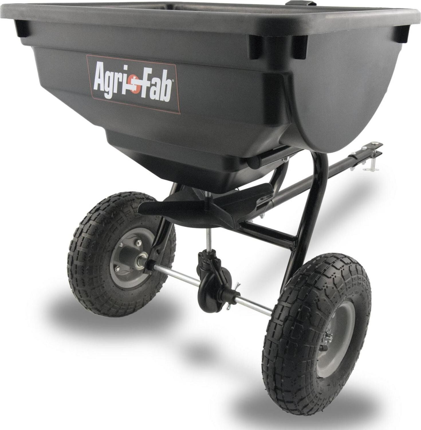 85 Lb Behind Broadcast Spreader Tow Hopper Fertilizer Seed Atv Lawn Tractor Pull