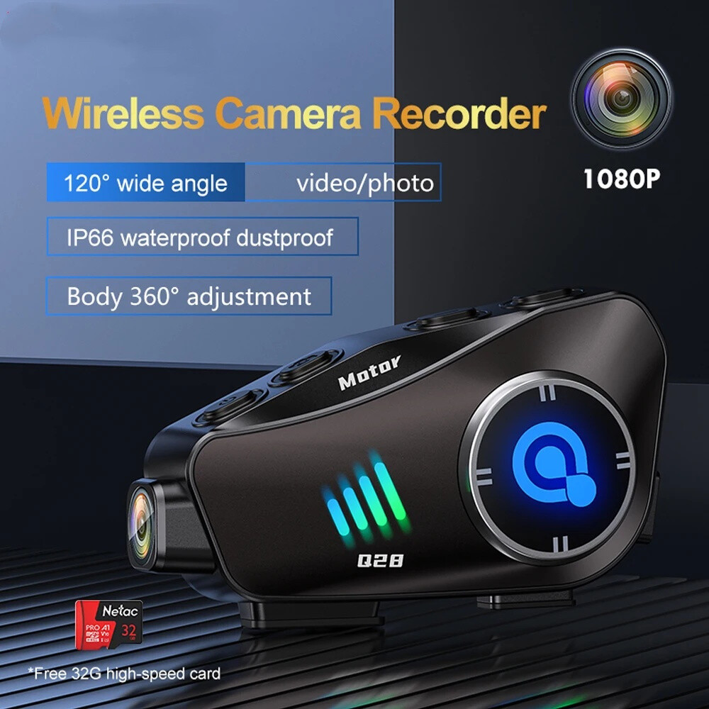 2024 New Bluetooth Helmet Hedaset High Definition Wireless Camera Recorder