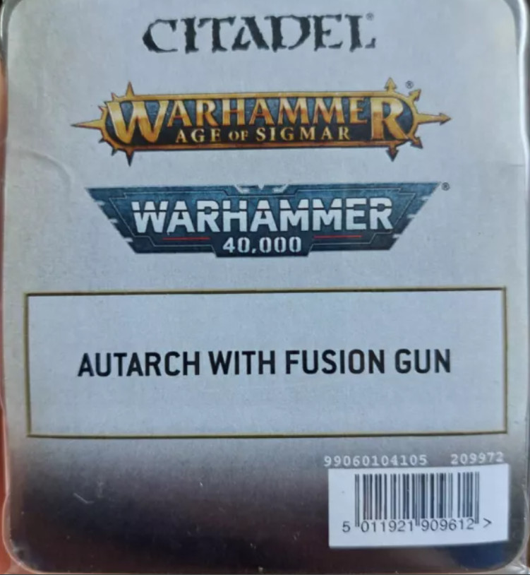 Warhammer 40k Aeldari Eldar Autarch with Fusion Gun - Metal New in box OOP