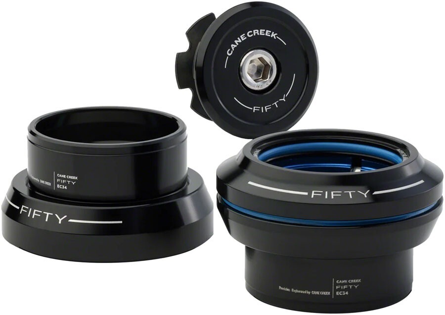 Cane Creek 50 Headset - EC34/28.6 Upper | EC34/30 Lower, Straight, Black