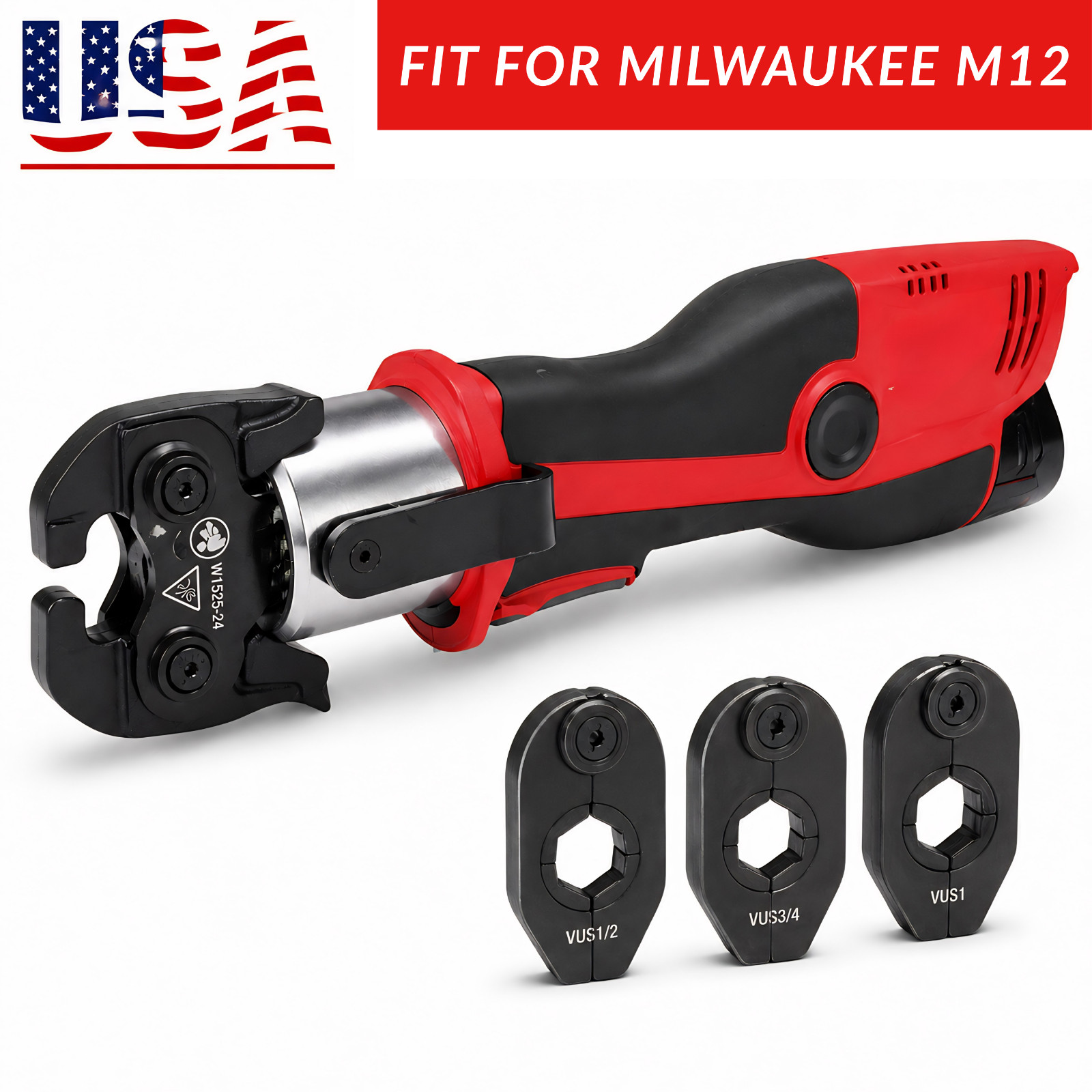 Universal Crimping jaw compatible with Milwaukee M18, For U.S.A