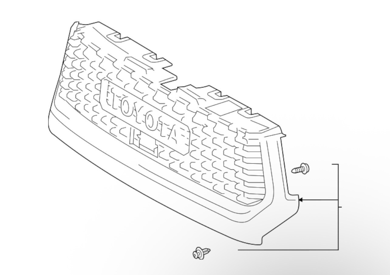 Grille Assembly (PART SUPERSEDES TO53101-OC051) - Toyota (53101-OC050)