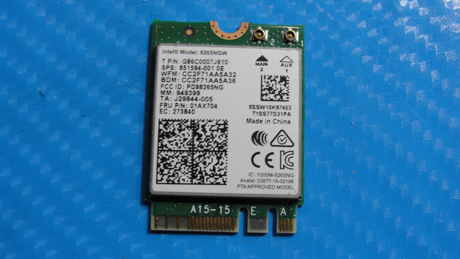 PowerSpec 1710 17.3" Genuine Wireless WiFi Card 8265NGW