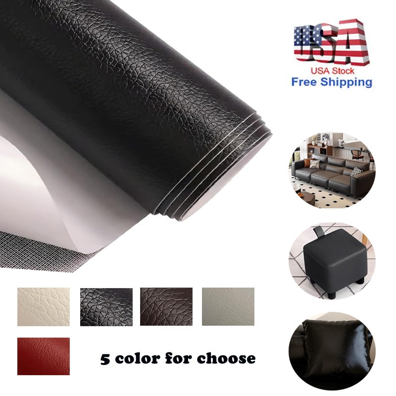16" W Self Adhesive Patch Leather Repair Tape for Seats Couch Furniture