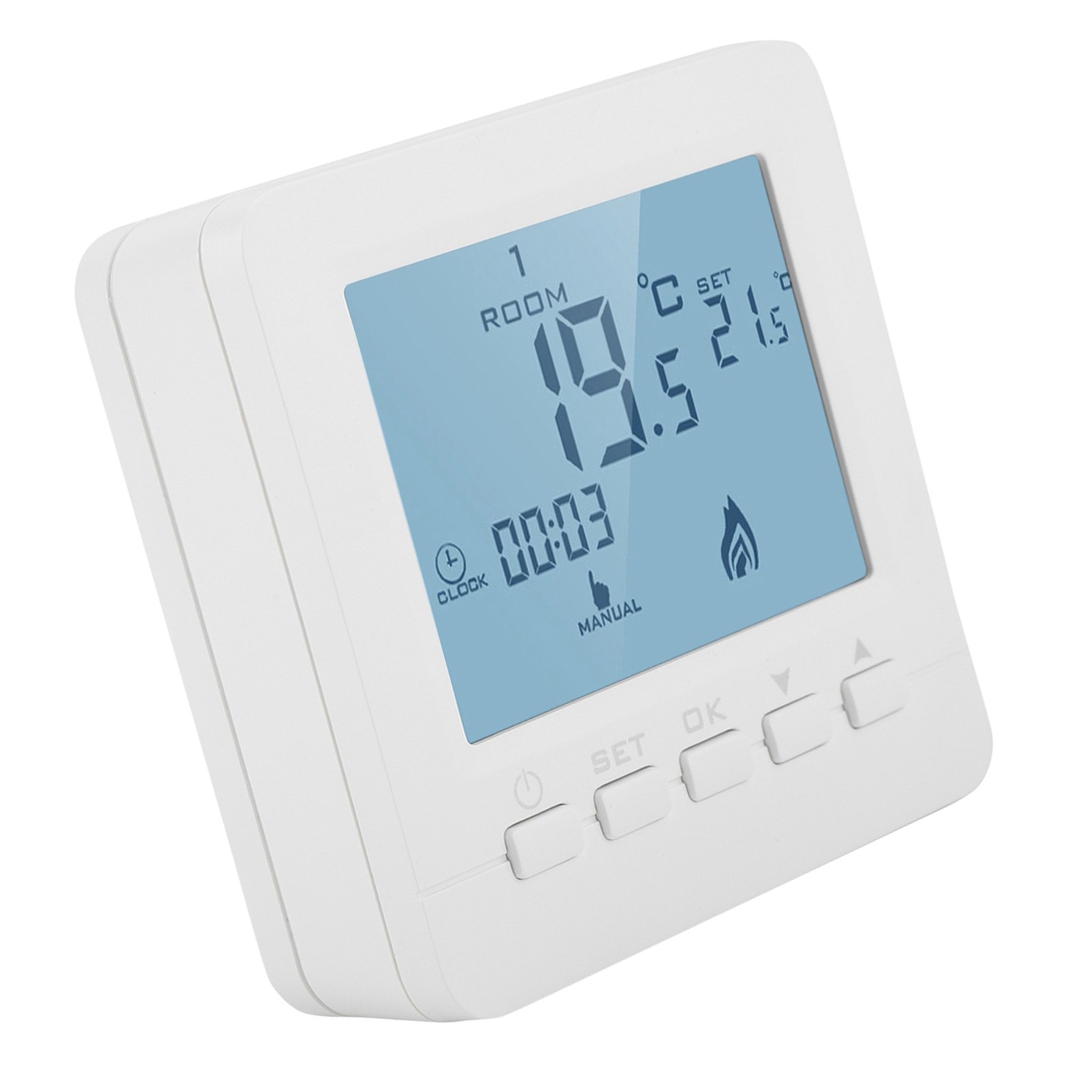 LCD Digital Thermostat With Data Memory Function For Office Spaces