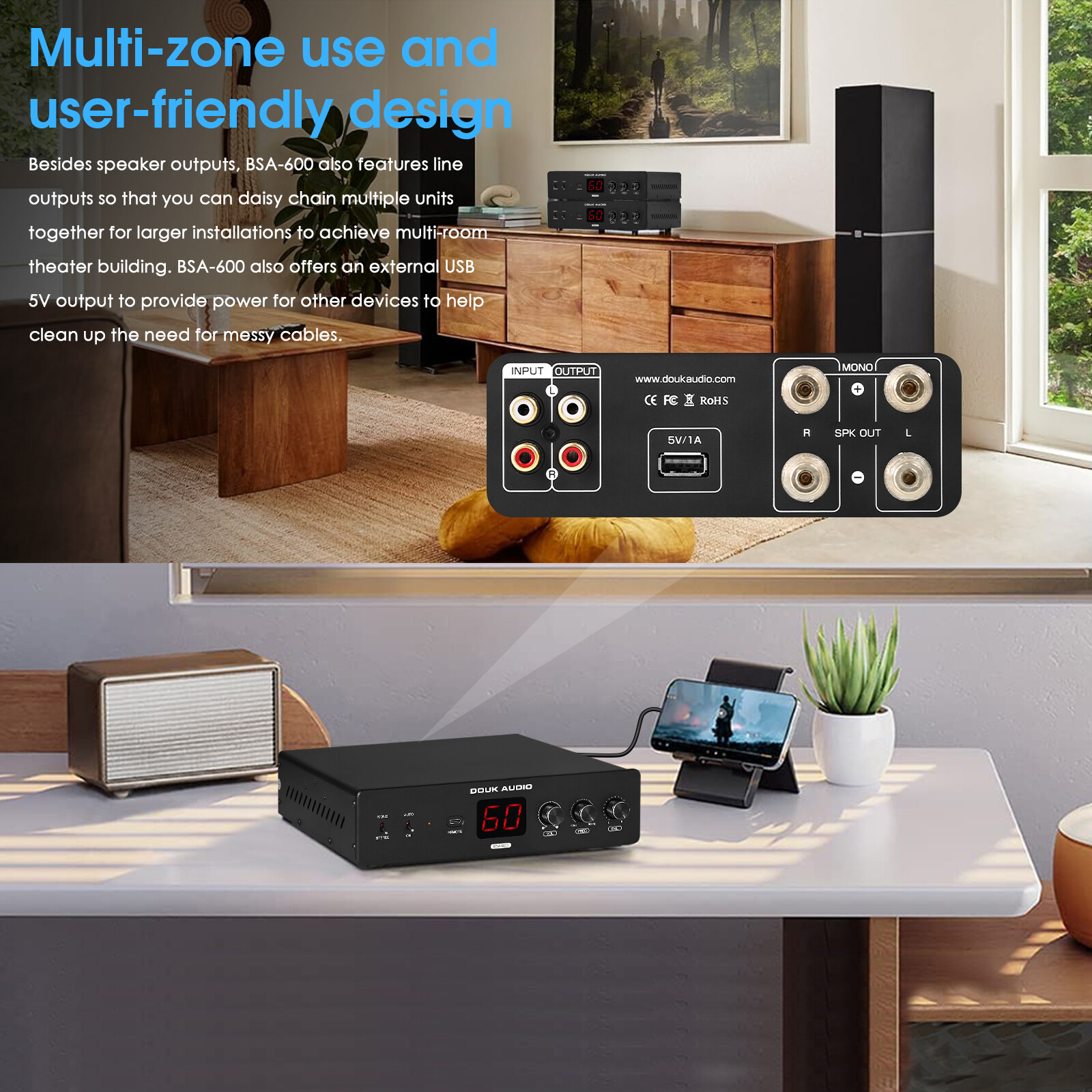 TPA3255 Power Amplifier for Bass Shaker Home Theater Subwoofer Power Amp 230W