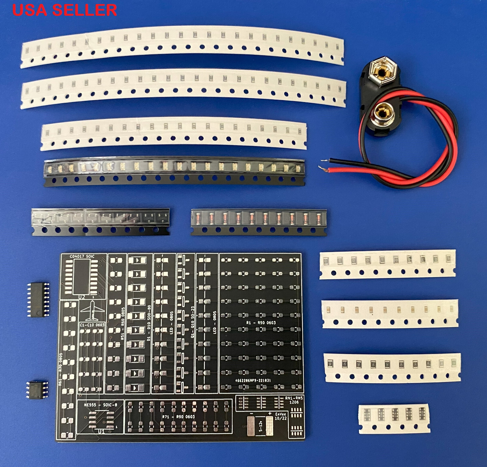 Surface Mount Device Soldering Practice Circuit Board Kit - Runway Lights