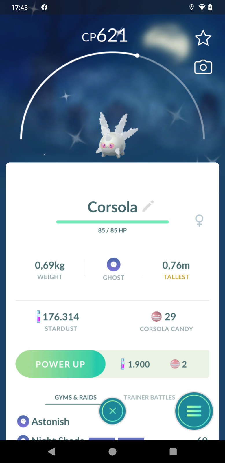 Shiny Galar Corsola Galarian wearing Pink Sunglasses - 20k dust or P T C