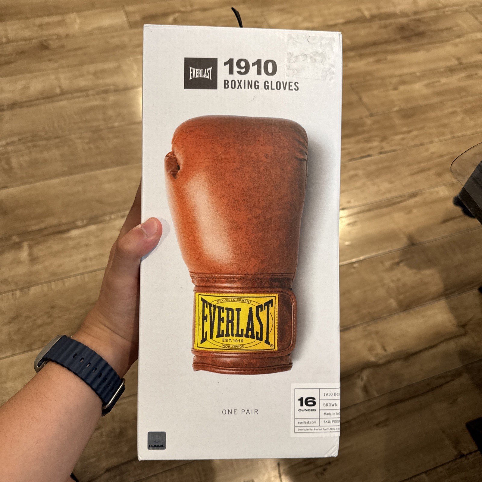 1910 Brown Training Gloves Hook and Loop