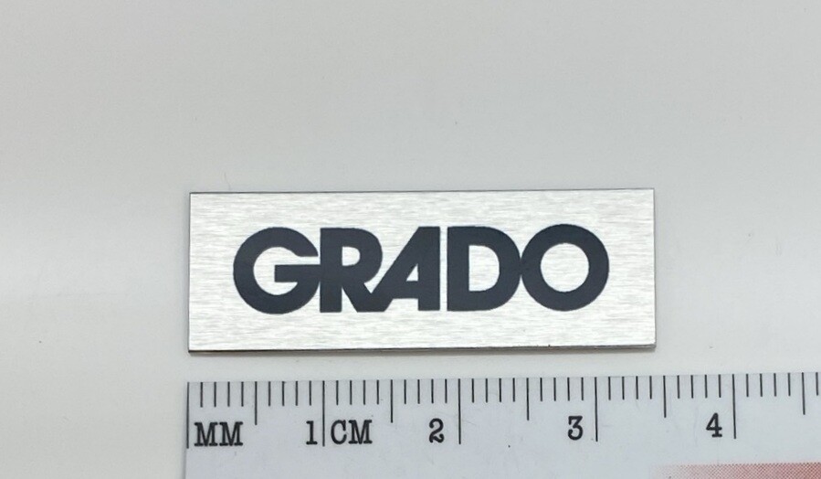 Grado Badge Logo For Turntable or Dust Cover Metal Custom Made