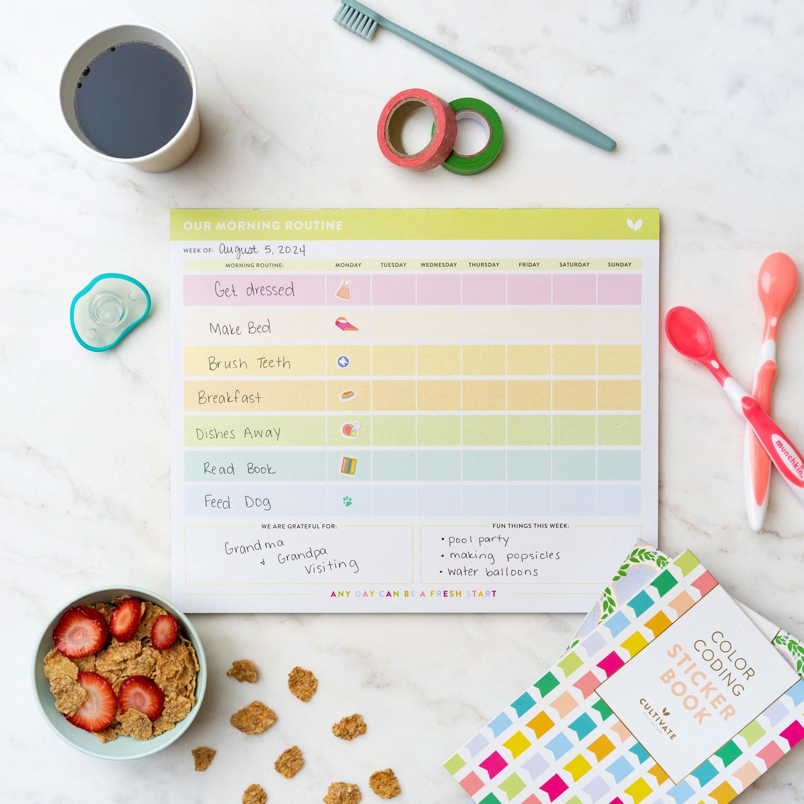 Cultivate What Matters Family Morning Routine Notepad