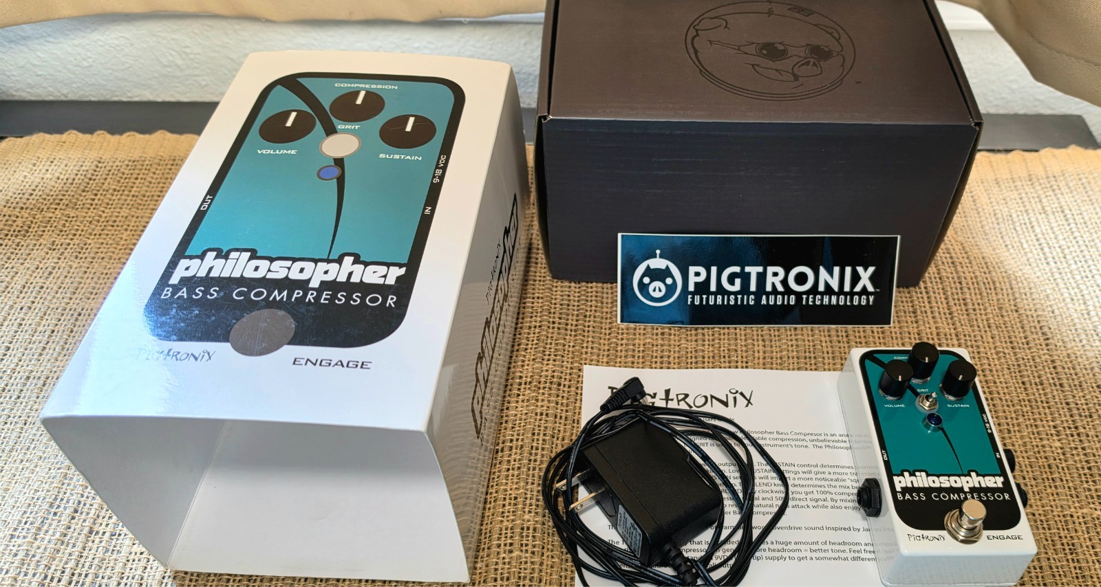 Pigtronix Philosopher Bass Compressor 2010s - Teal/Black/White