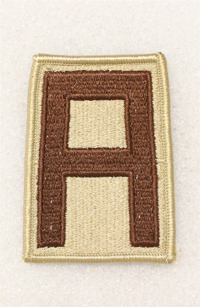 Army Patch: 1st Army - tan w/merrowed edge