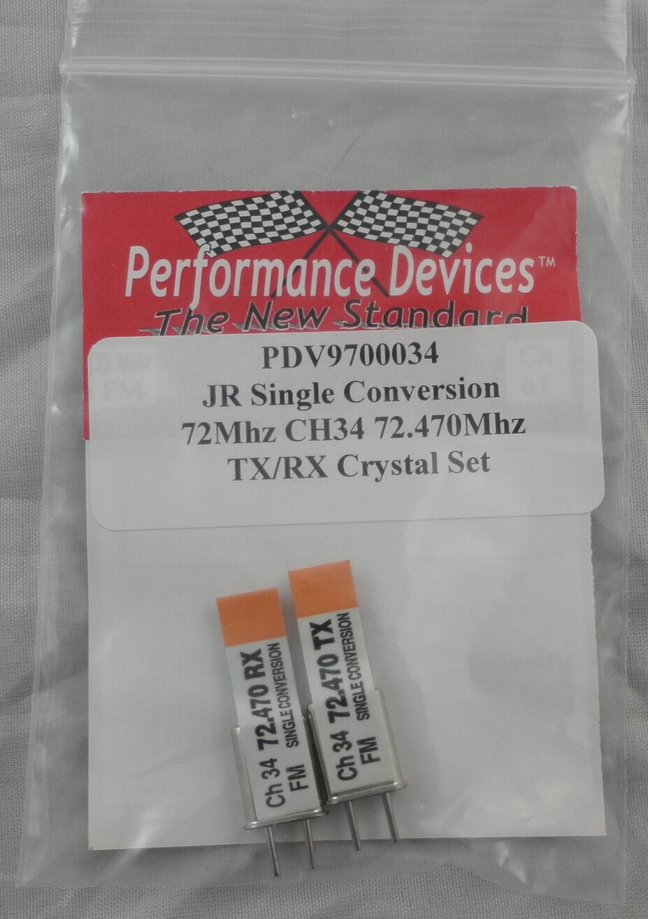 JR 72Mhz FM Single Conversion Receiver/Transmitter Crystals Channel 34 72.470Mhz