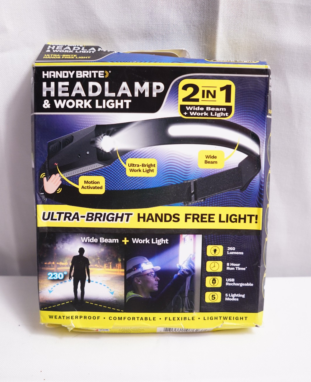 Handy Brite LED Headlamp & Work Light, Rechargeable, Weatherproof, Store-Return