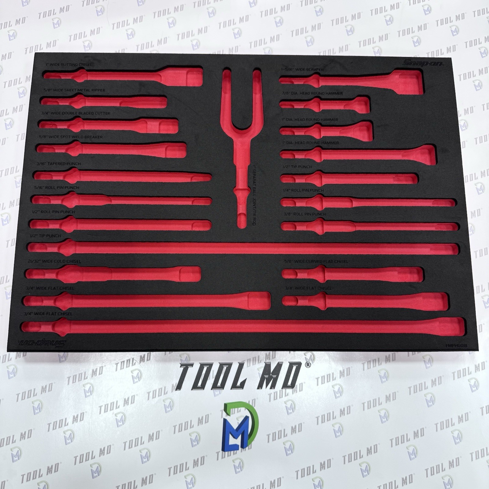Snap-on Tools RED FOAM ORGANIZER for 21pc Master Air Hammer Bit Set PHGFSET01FR