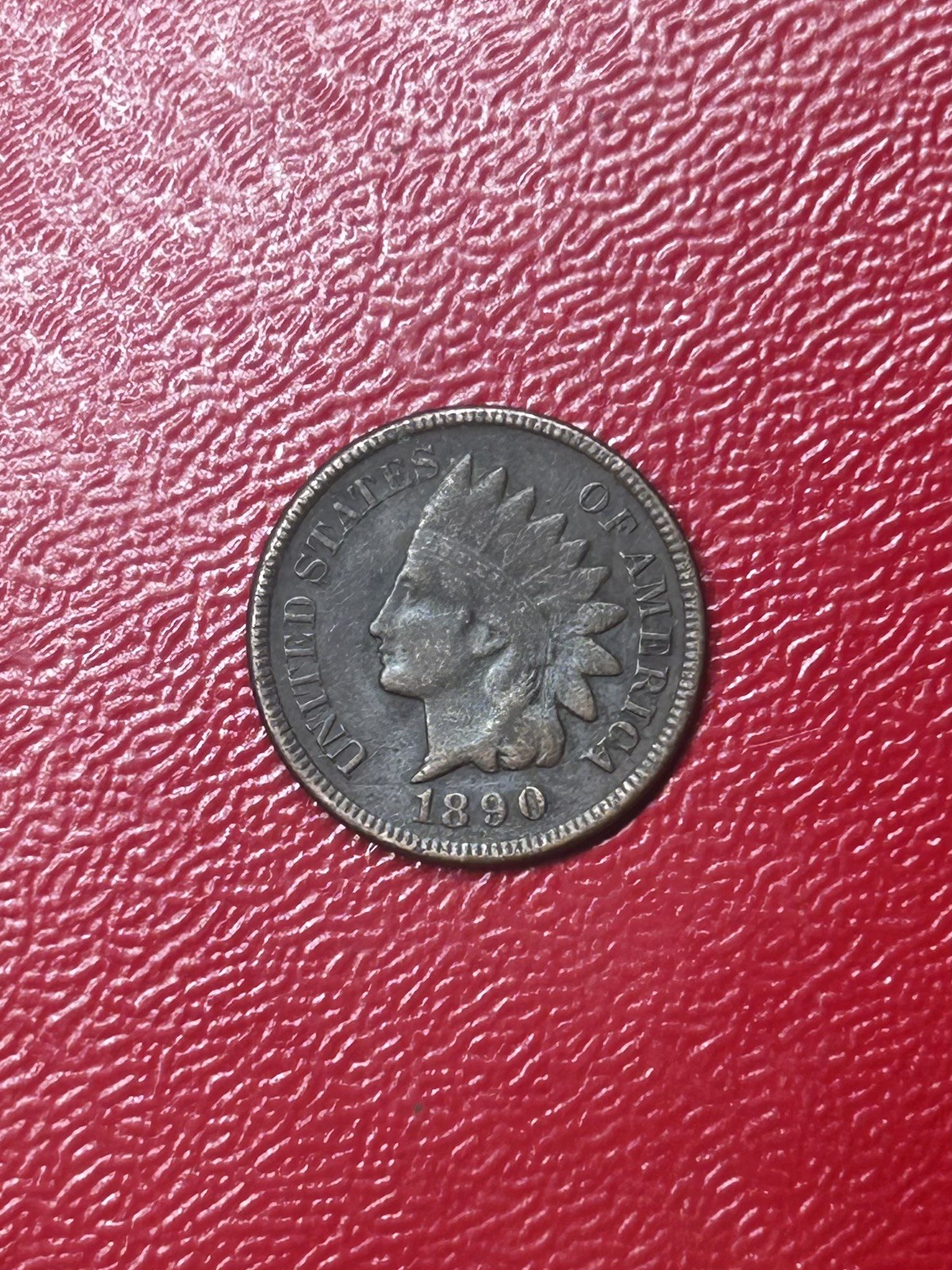 1890 Indian Head Penny Fine Condition Nice Date Exact Coin Imaged #CW88
