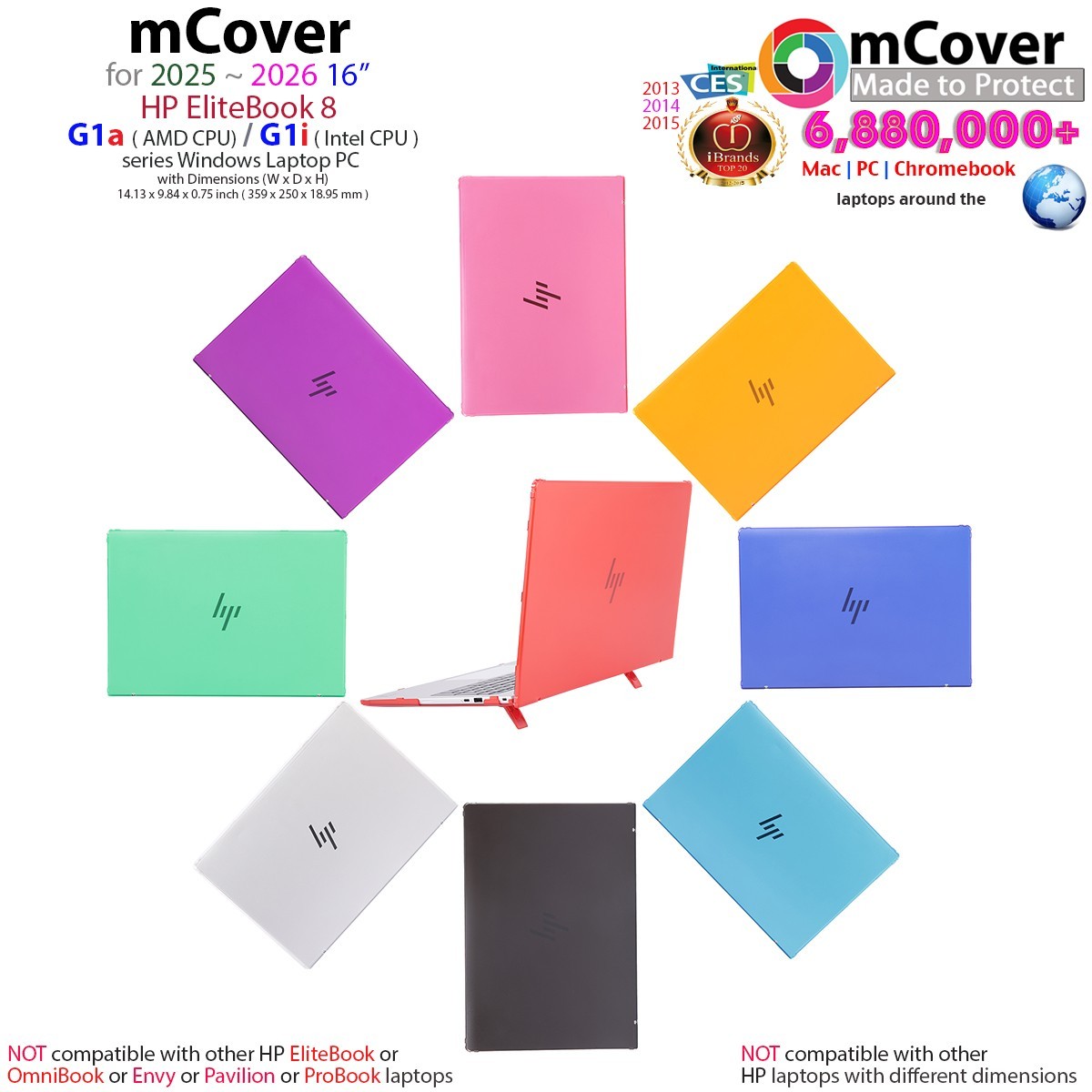 NEW mCover Case for 2025+ 16" HP EliteBook 8 G1a G1i 16 inch Windows Notebook PC
