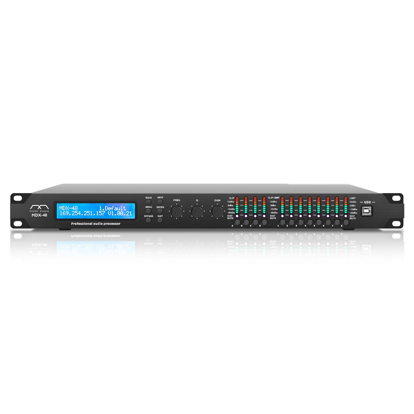 Sound Town MODE Audio 4x8 FIR DSP, Speaker System Processor,Dante/AES (MDX-48)