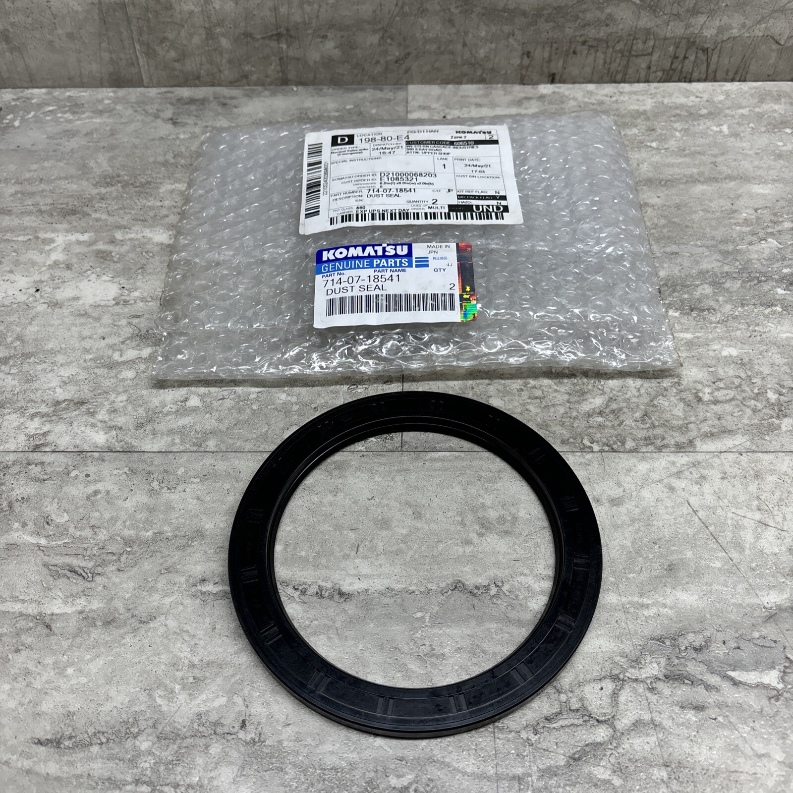 OEM Komatsu 714-07-18541 Dust Seal, New