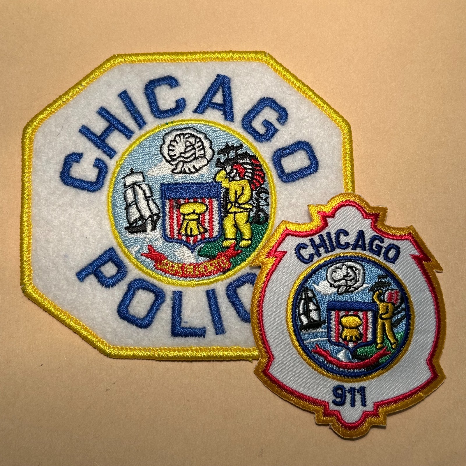 Chicago Illinois IL Police and 911 patches