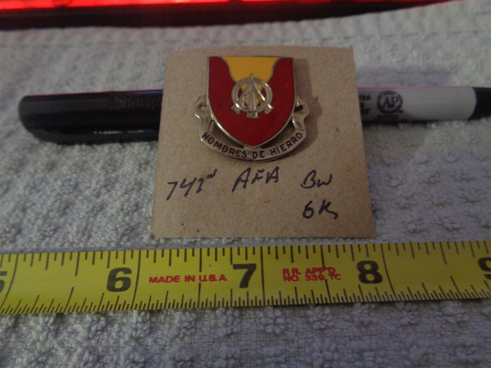 742nd Armored Field Artillery Battalion 6K Unit Crest, DI, DUI (DRAW#S10)