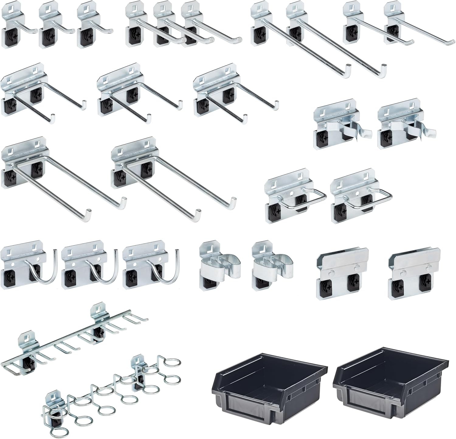 Triton Products LH3-KIT LocHook 30-Piece Zinc Plated Steel Hook Assortment ﻿