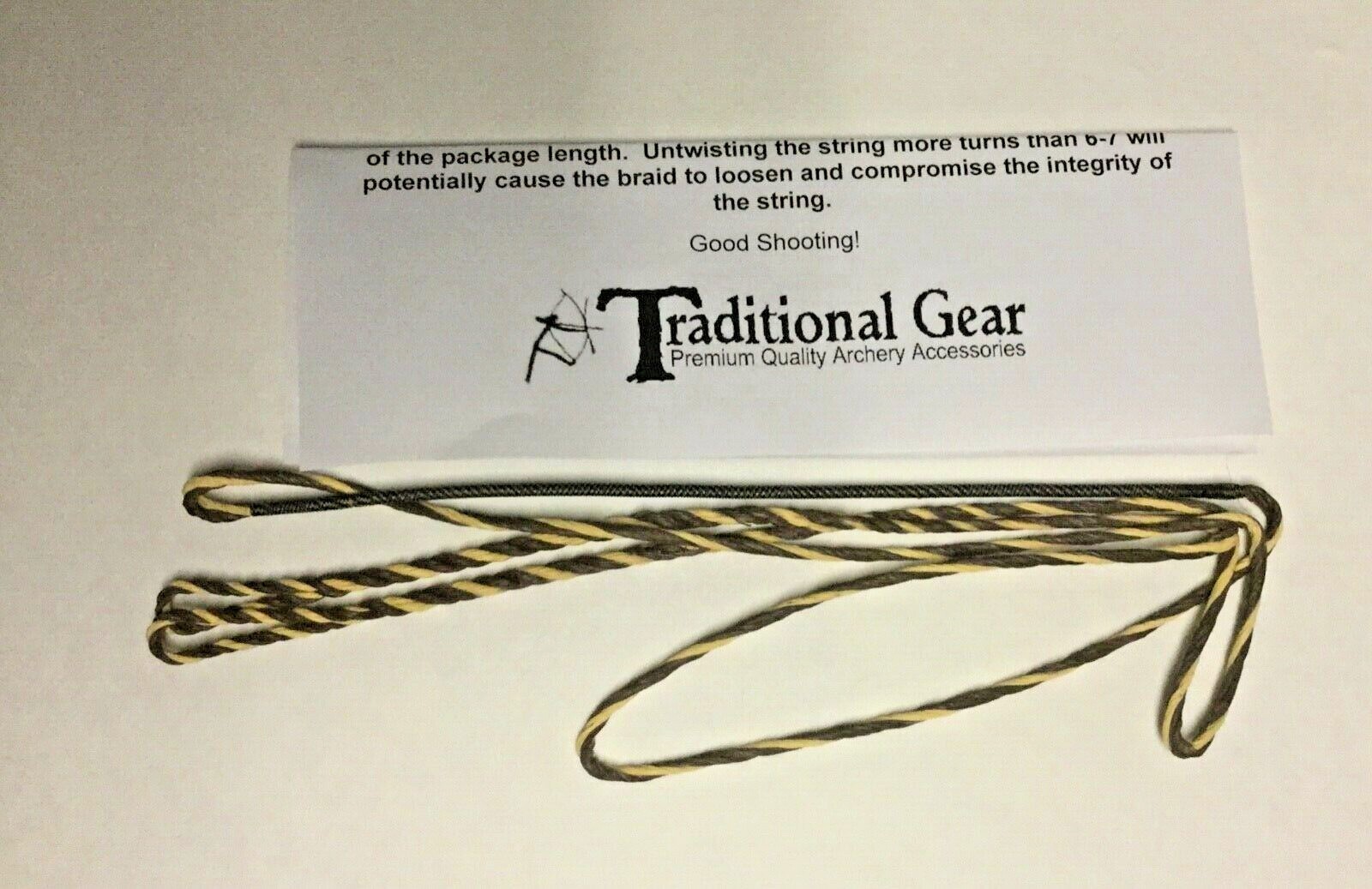 58" Actual Length Brown / Cedar FLEMISH TWIST BOWSTRING Recurve fits 62 Samick