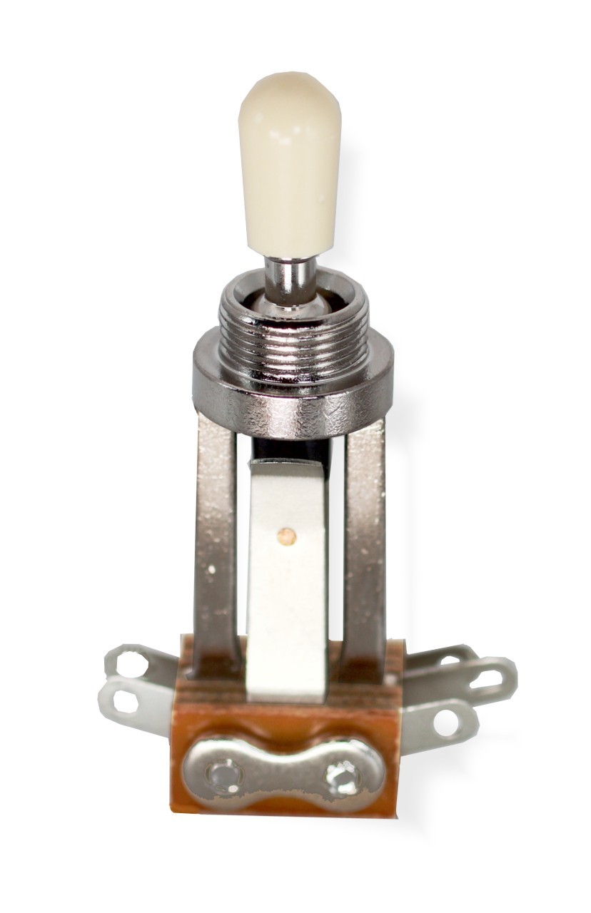 Switch Toggle 3 Way Centralab Long Frame Nickel Ivory Knob