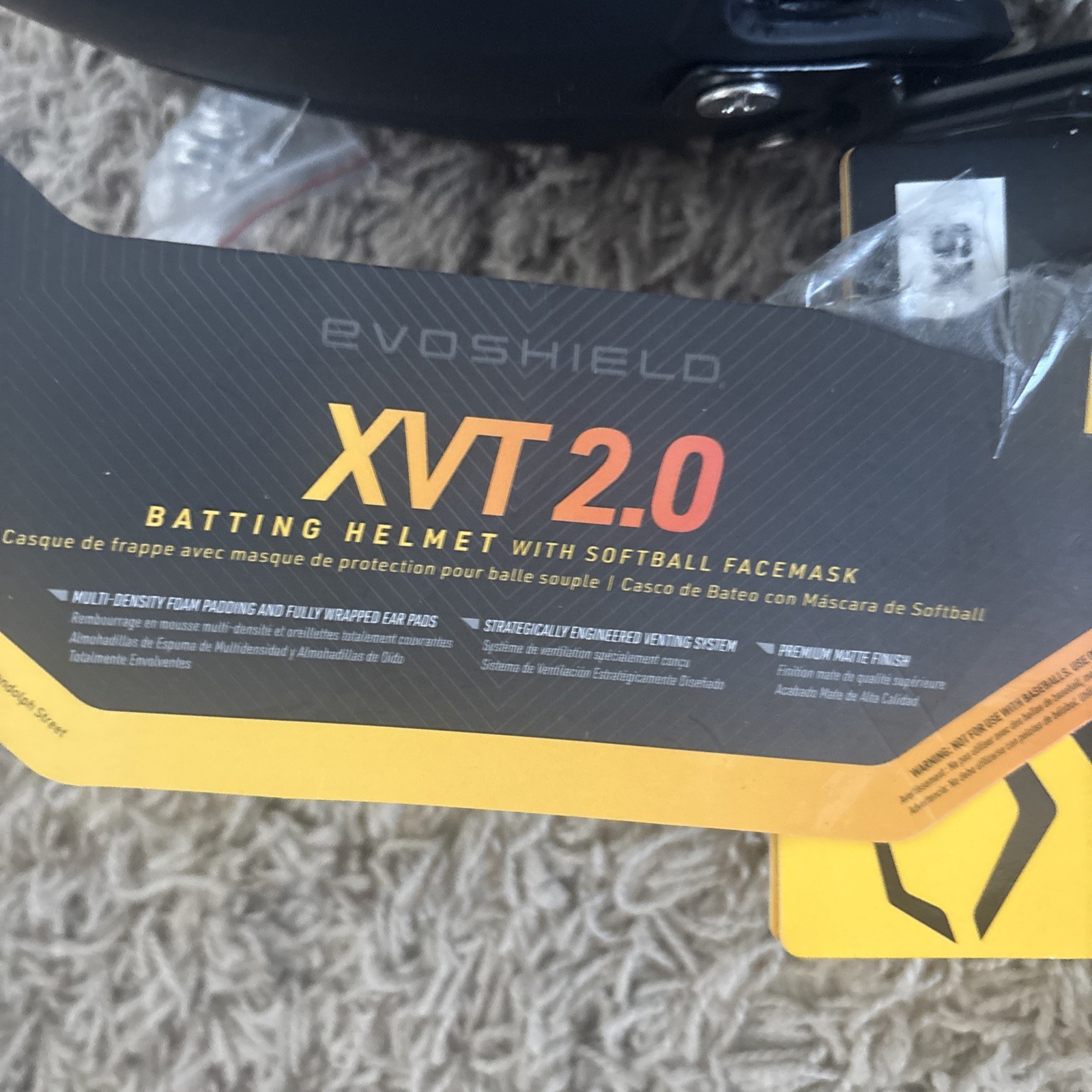 Evoshield XVT 2.0 Matte Black Batting Helmet X-Small